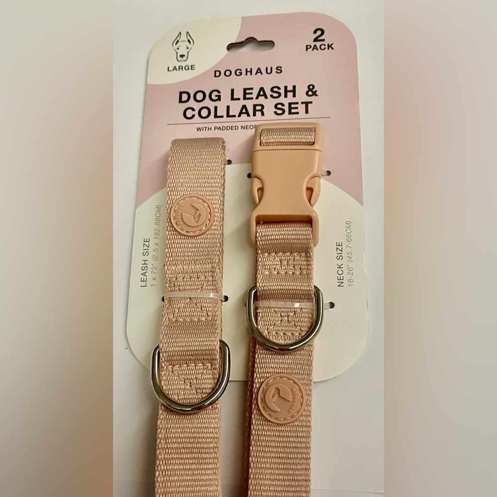 New Doghaus Leash and Collar Set 2 Pack Size Large with Padded Neoprene Lining - Picture 8 of 16